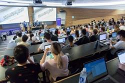 classroom in Lazaridis Hall