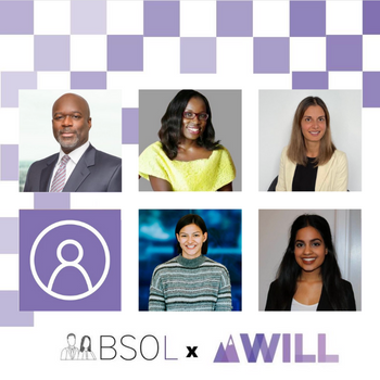 Collage of speaker headshots. Top row: Dennis Mitchell, Ginika Ukanwa, Mila Banerjee. Second row: Avatar for Kiran Arif, photos of Kiana Chin and Harleen Brar