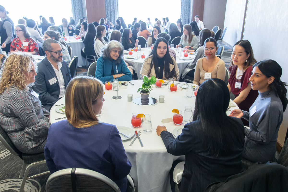 Lazaridis School table at Luncheon with Interim Dean and student leaders.