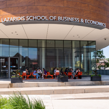 Students outside of Lazaridis Hall