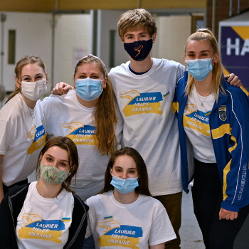 Student members of Laurier Helps Ukraine group