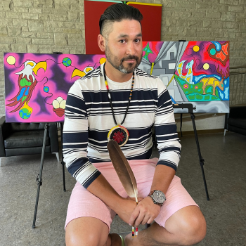 Indigenous artist Michael Cywink to create outdoor mural at Laurier Library.