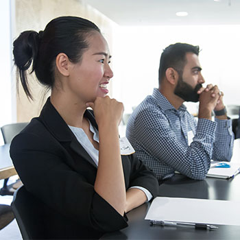 Students listening to lecture